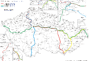 Czech train map