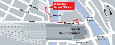 Zürich, Carparkplatz Sihlquai