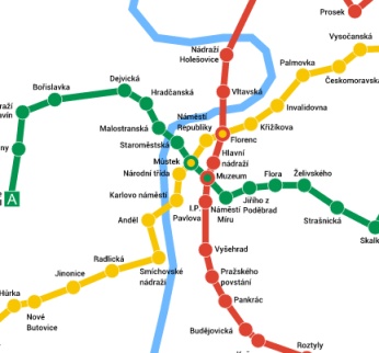 Prague underground map